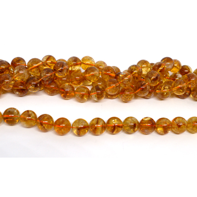 Citrine AAA Natural polished round 12mm strand 31 beads
