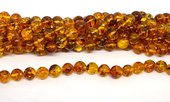 Amber round 10mm strand 38 beads-beads incl pearls-Beadthemup