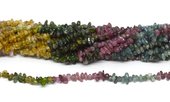 Tourmaline shaded chip 3x5mm 40cm strand-beads incl pearls-Beadthemup