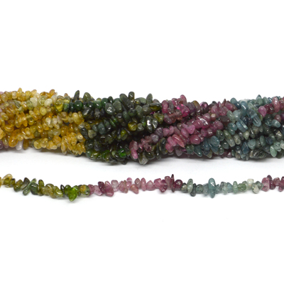 Tourmaline shaded chip 3x5mm 40cm strand
