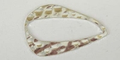 Sterling Silver Ring flat 44x30mm Teardrop hammrd-findings-Beadthemup