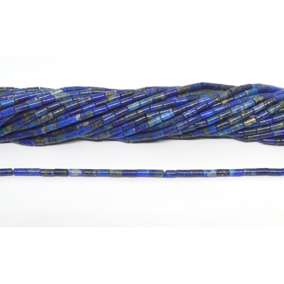 Lapis Lazuli tube 2x4mm strand 84 beads