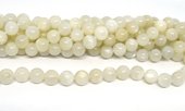 Milky Moonstone polished round 10mm strand 40 beads-beads incl pearls-Beadthemup