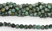 African Turquoise A polished round 8mm strand 44 beads-beads incl pearls-Beadthemup