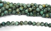 African Turquoise A polished round 10mm strand 36 beads-beads incl pearls-Beadthemup