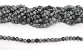 Snowflake Obsidian polished round 6mm strand 63 beads-beads incl pearls-Beadthemup