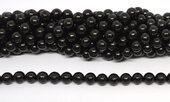 Jet polished round strand 48 beads-beads incl pearls-Beadthemup