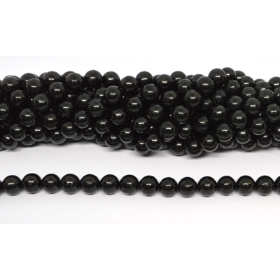 Jet polished round strand 48 beads
