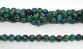 Azurite polished round 10mm strand 38 beads-beads incl pearls-Beadthemup