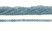 Pure Blue Calcite polished round 4mm 84 beads-beads incl pearls-Beadthemup
