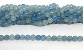 Pure Blue Calcite polished round 6mm 65 beads-beads incl pearls-Beadthemup