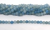 Pure Blue Calcite polished round 8mm 49 beads-beads incl pearls-Beadthemup