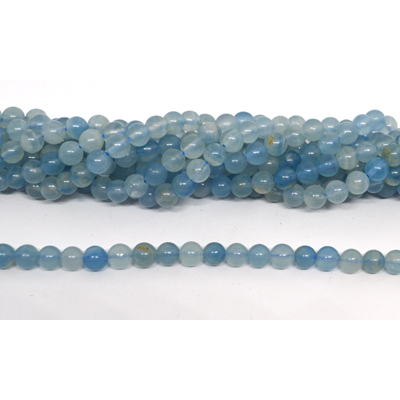 Pure Blue Calcite polished round 8mm 49 beads