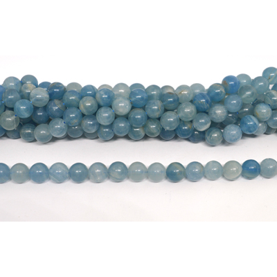 Pure Blue Calcite polished round 10mm 38 beads