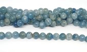 Pure Blue Calcite polished round 12mm 32 beads-beads incl pearls-Beadthemup