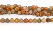 Thousand layer Phantom Quartz polished round 12mm strand 32 beads-beads incl pearls-Beadthemup