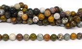 Ocean Jasper polished round 10mm strand 37 beads-beads incl pearls-Beadthemup