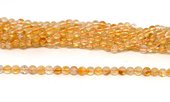 Citrine A polished round 4mm-4.7 strand 88 beads-beads incl pearls-Beadthemup