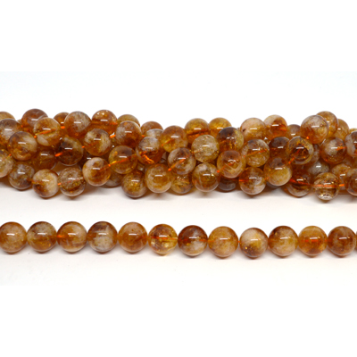 Citrine A polished round 12mm strand 32 beads