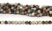 Mexican Crazy Lace Agate polished round 8mm strand 48 beads-beads incl pearls-Beadthemup