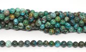 Chrysocolla polished round 8mm strand 47 beads-beads incl pearls-Beadthemup