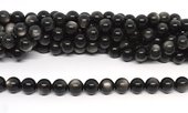 Silver Obsidian polished round 10mm strand 37 beads-beads incl pearls-Beadthemup