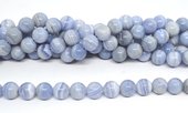 Blue Lace Agate polished round 12mm strand 34 beads-beads incl pearls-Beadthemup