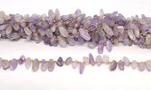 Lavender Amethyst raw tooth top drill nugget strand-beads incl pearls-Beadthemup