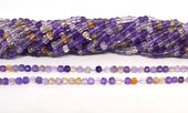 Ametrine Faceted Cube 4mm strand 90 beads-beads incl pearls-Beadthemup