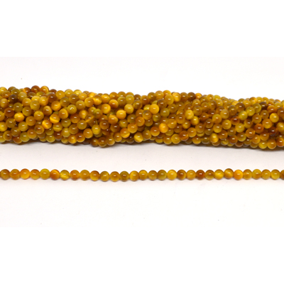 Golden Tiger Eye polished round4mm strand 94 beads