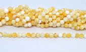 Butter Jade polished round 8mm strand 48 beads-beads incl pearls-Beadthemup