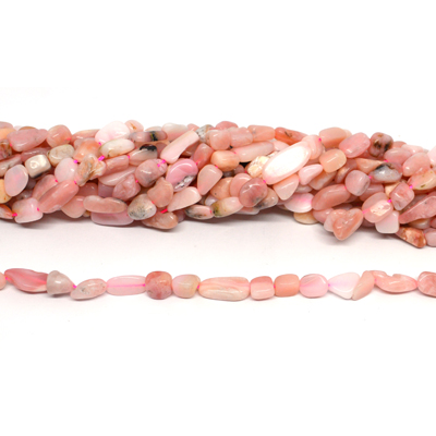 Pink Opal nugget 6x8mm strand approx 42 beads