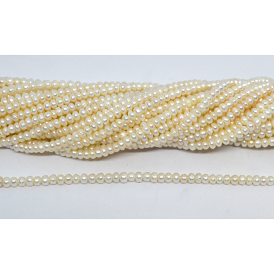 Freshwater Pearl rondel 3-4x2.5mm strand 135 beads