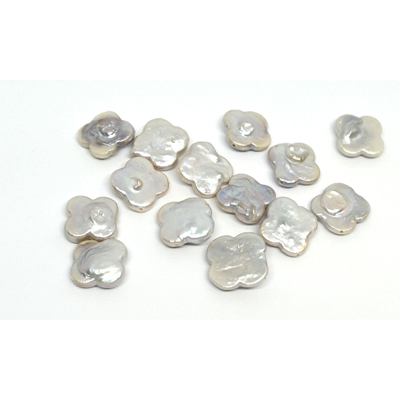 Freshwater Pearl 14mm coin 4 leaf clover EACH PEARL
