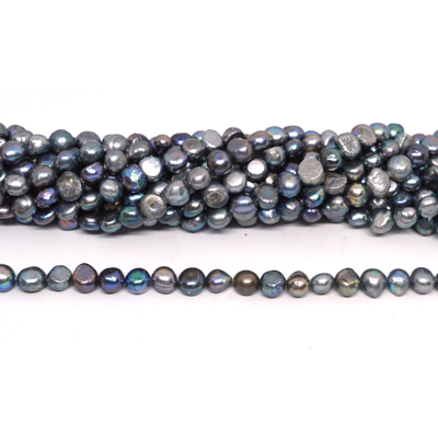 Freshwater Pearl Grey 7-8mm Potato strand 44 beads