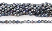 Freshwater Pearl Grey 7-8mm Potato strand 37 beads-beads incl pearls-Beadthemup