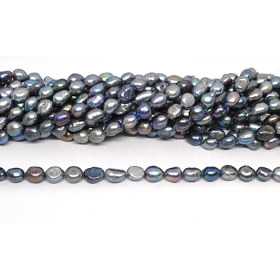 Freshwater Pearl Grey 7-8mm Potato strand 37 beads