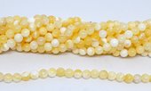 Butter Jade polished round 6mm strand 63 beads-beads incl pearls-Beadthemup