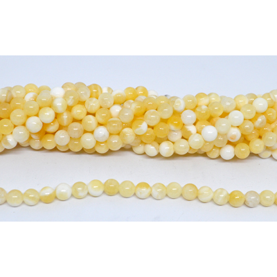 Butter Jade polished round 6mm strand 63 beads