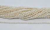 Freshwater Pearl rice 3-3.4mm strand 110 beads-beads incl pearls-Beadthemup