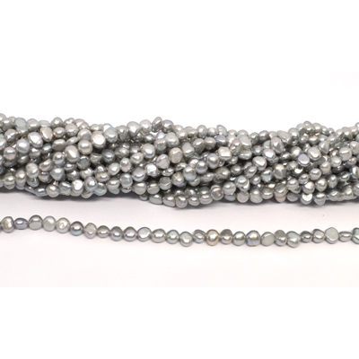 Freshwater Pearl Grey 4-5mm Potato strand 84 beads