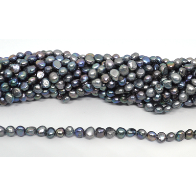 Freshwater Pearl Grey 6-7mm Potato strand 58 beads