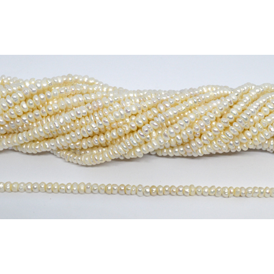 Freshwater Pearl rondel 4-5x3mm strand 120 beads