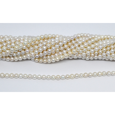 Freshwater Pearl 4.7-5mm almost round strand 82 beads