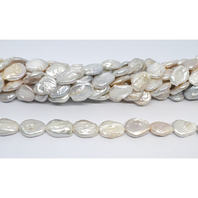 Freshwater Pearl Teardrop Coin strand 20 beads