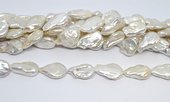 Freshwater Pearl Keshi  17-18mm strand 12 beads-beads incl pearls-Beadthemup