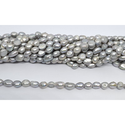 Freshwater Pearl Grey 7-8mm Baroque strand 38 beads