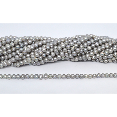 Freshwater Pearl Grey 4-5mm Potato strand 70 beads