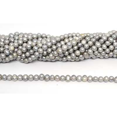 Freshwater Pearl Grey 6-7mm Potato strand 56 beads