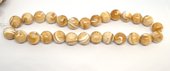 Mother of Pearl Shell 15mm strand 27 beads-beads incl pearls-Beadthemup